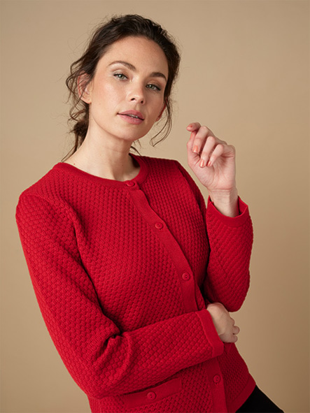 Skovhuus Kvinde Strik Cardigan Roccoco XL