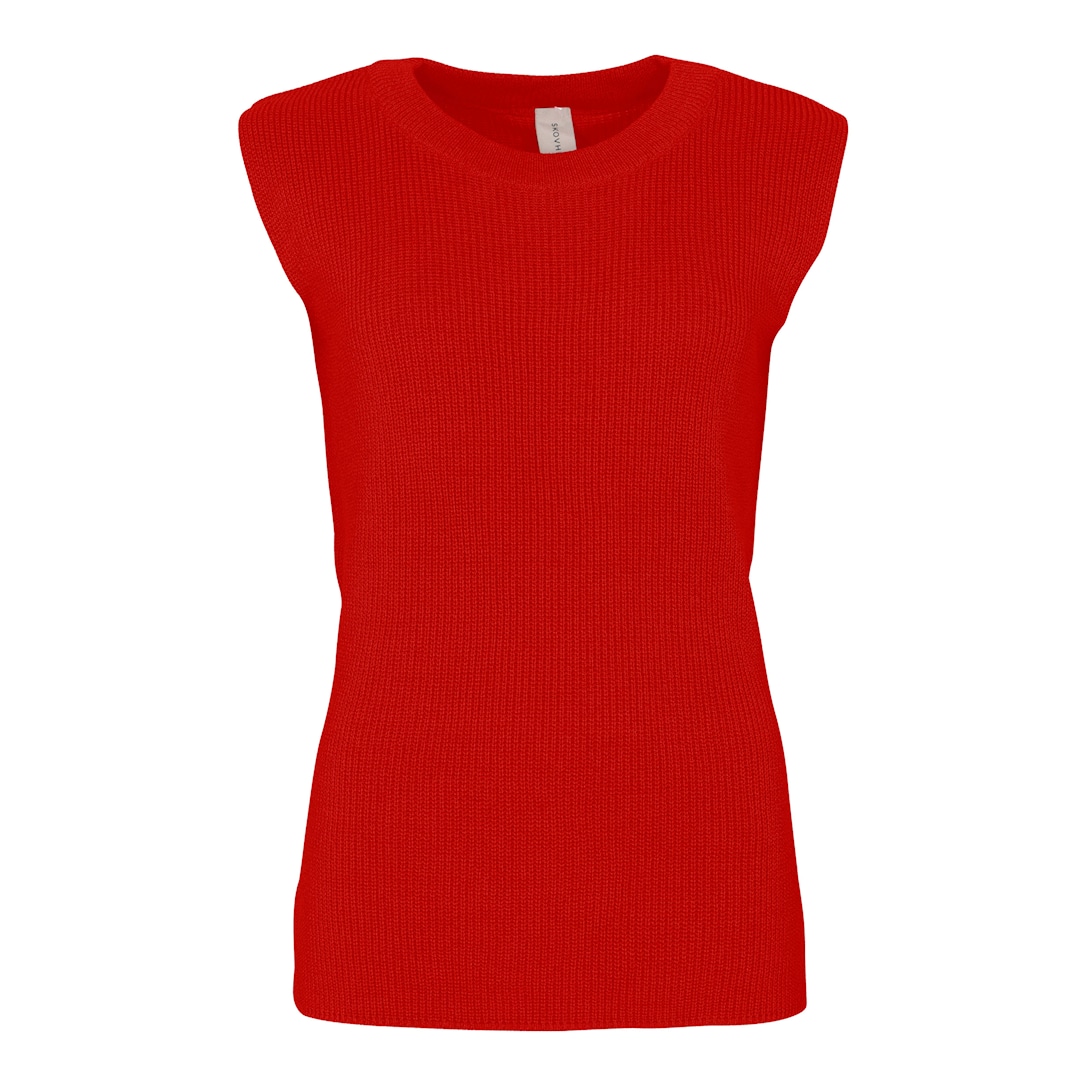 Skovhuus Kvinde Strik Vest Summer Red S