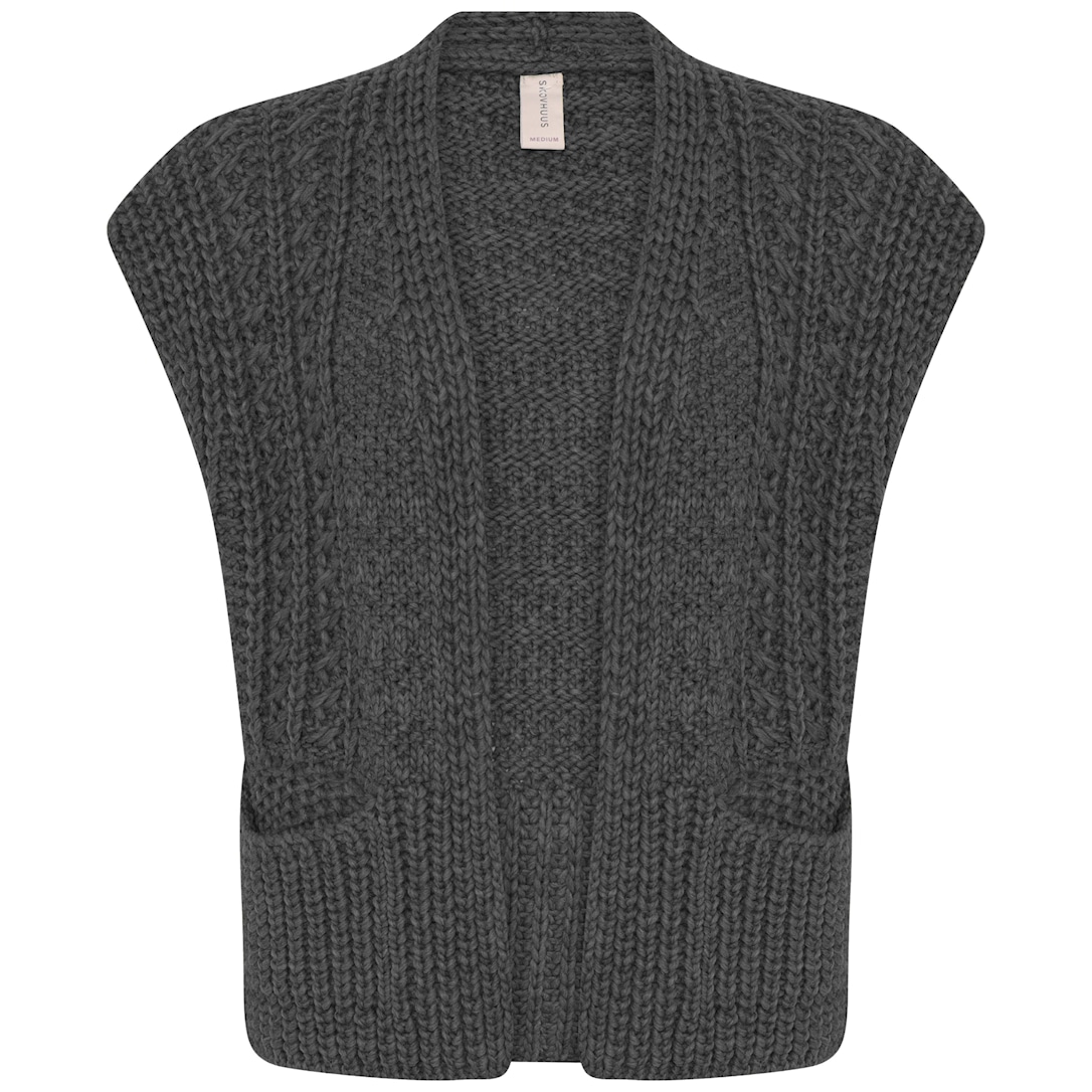 Skovhuus Kvinde Strik Vest Grey M