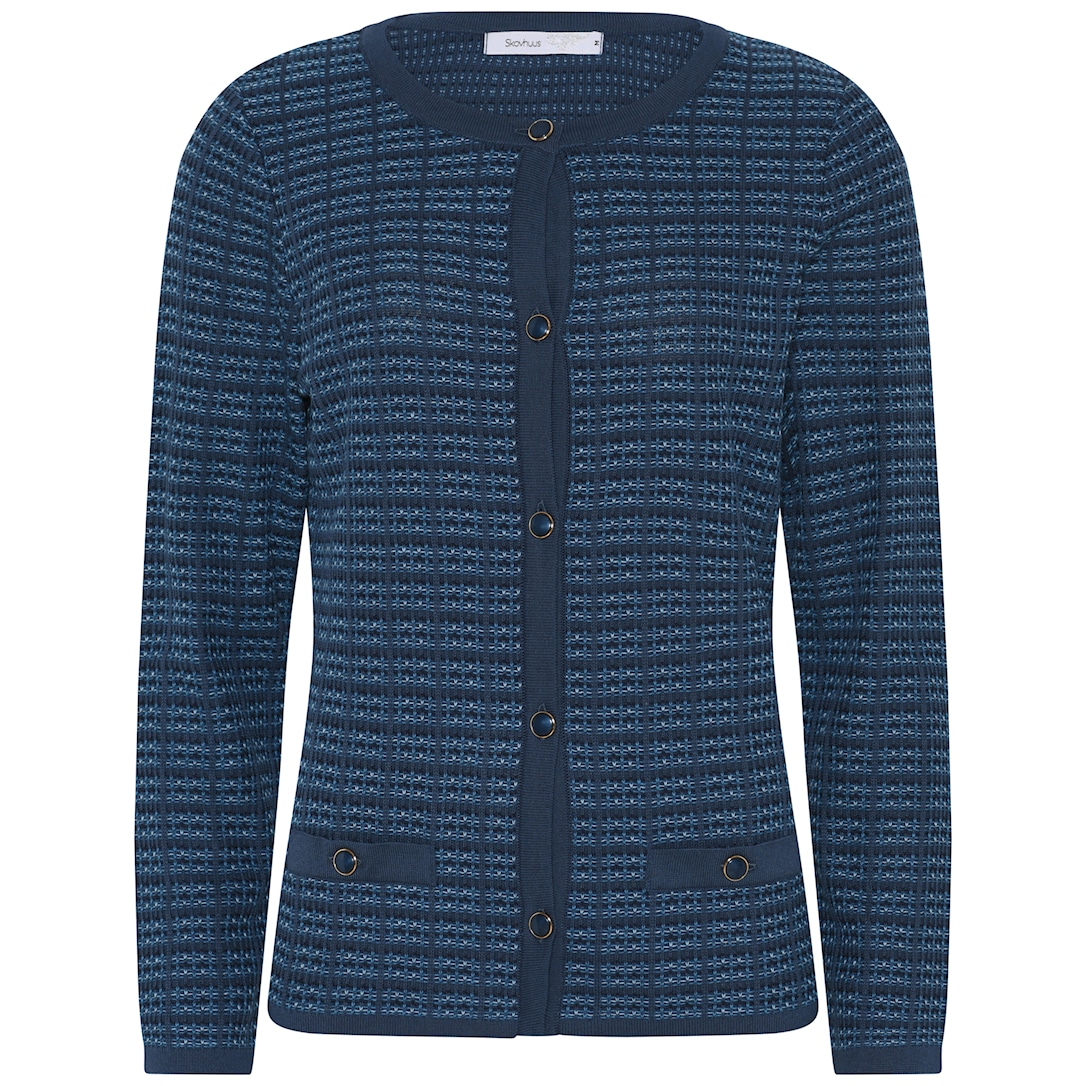 Skovhuus Kvinde Olivia Strik Cardigan Jeans Blue S
