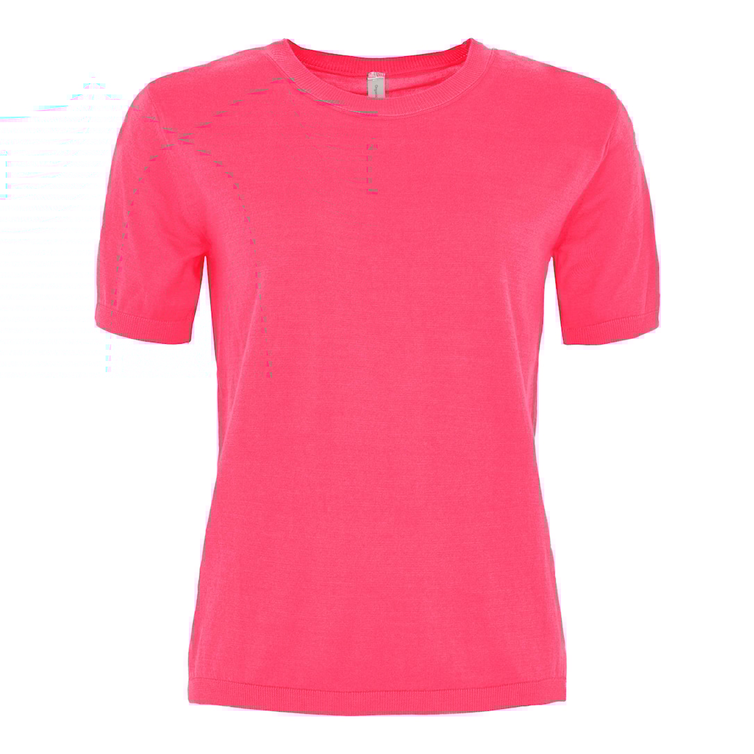 Skovhuus Kvinde T-shirt I Strik Shocking Pink Xxl