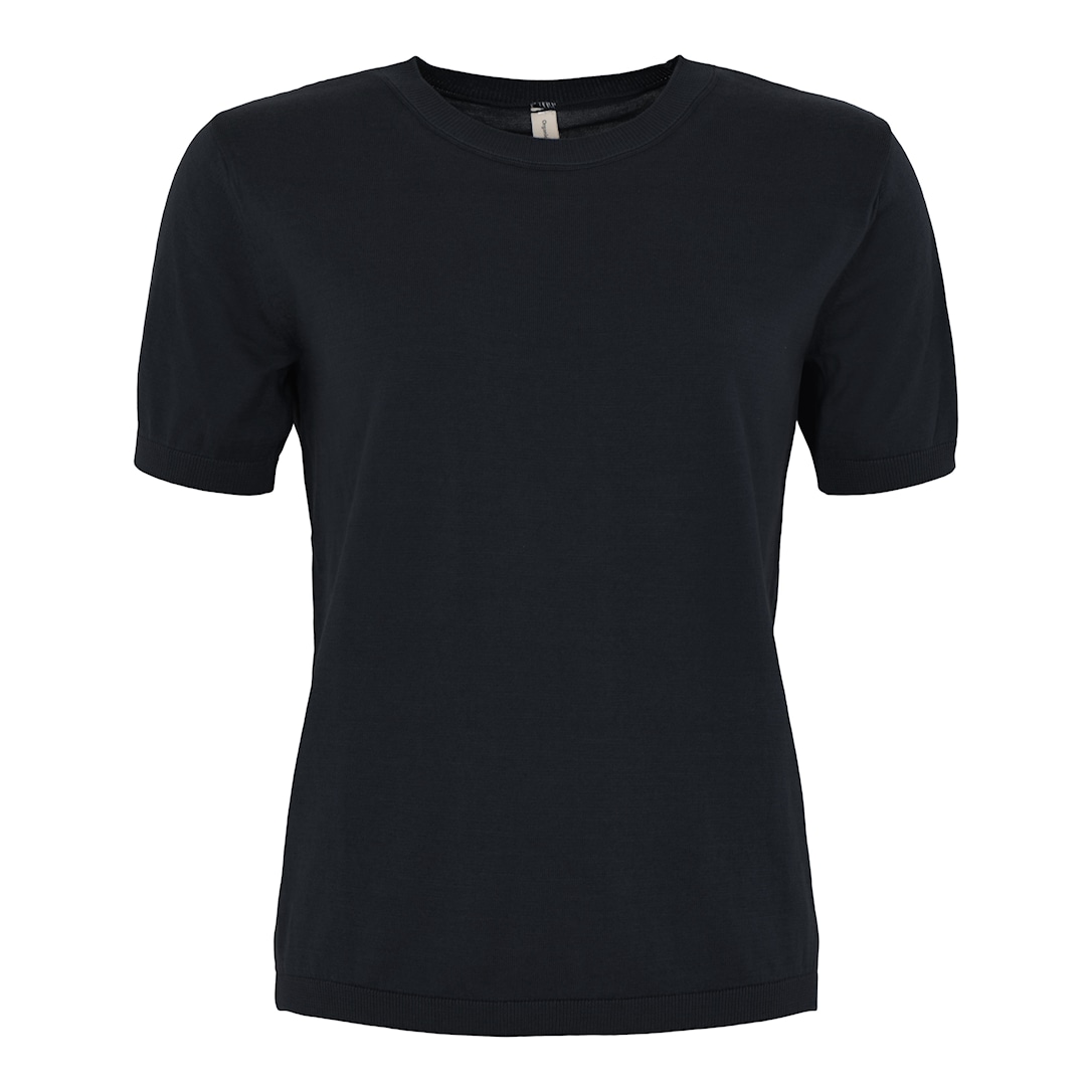 Skovhuus Kvinne Strikket T-shirt Black S