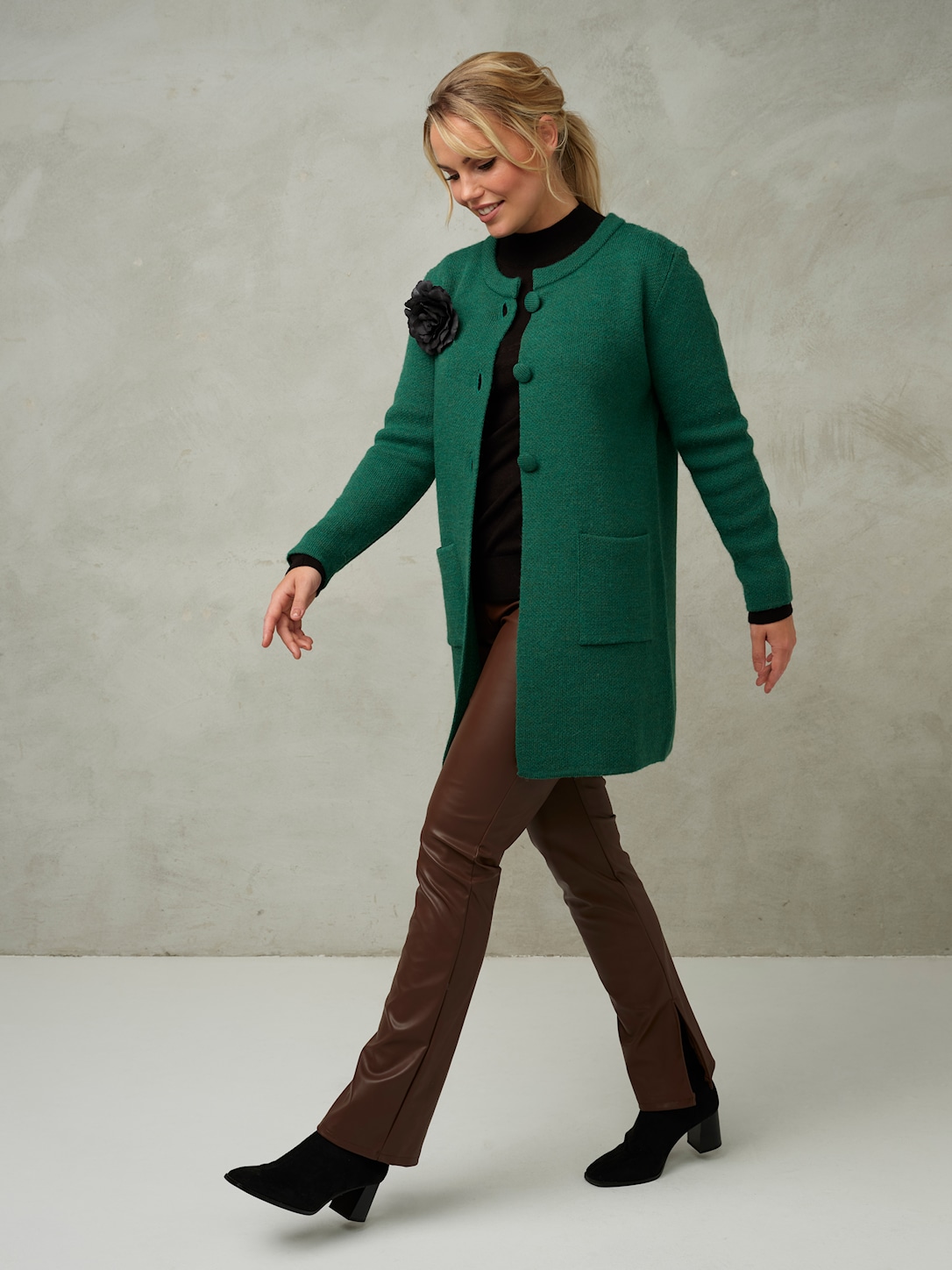 Skovhuus Kvinde Emily Lang Cardigan Cedar Green Xxl - Skovhuus Tilkøb