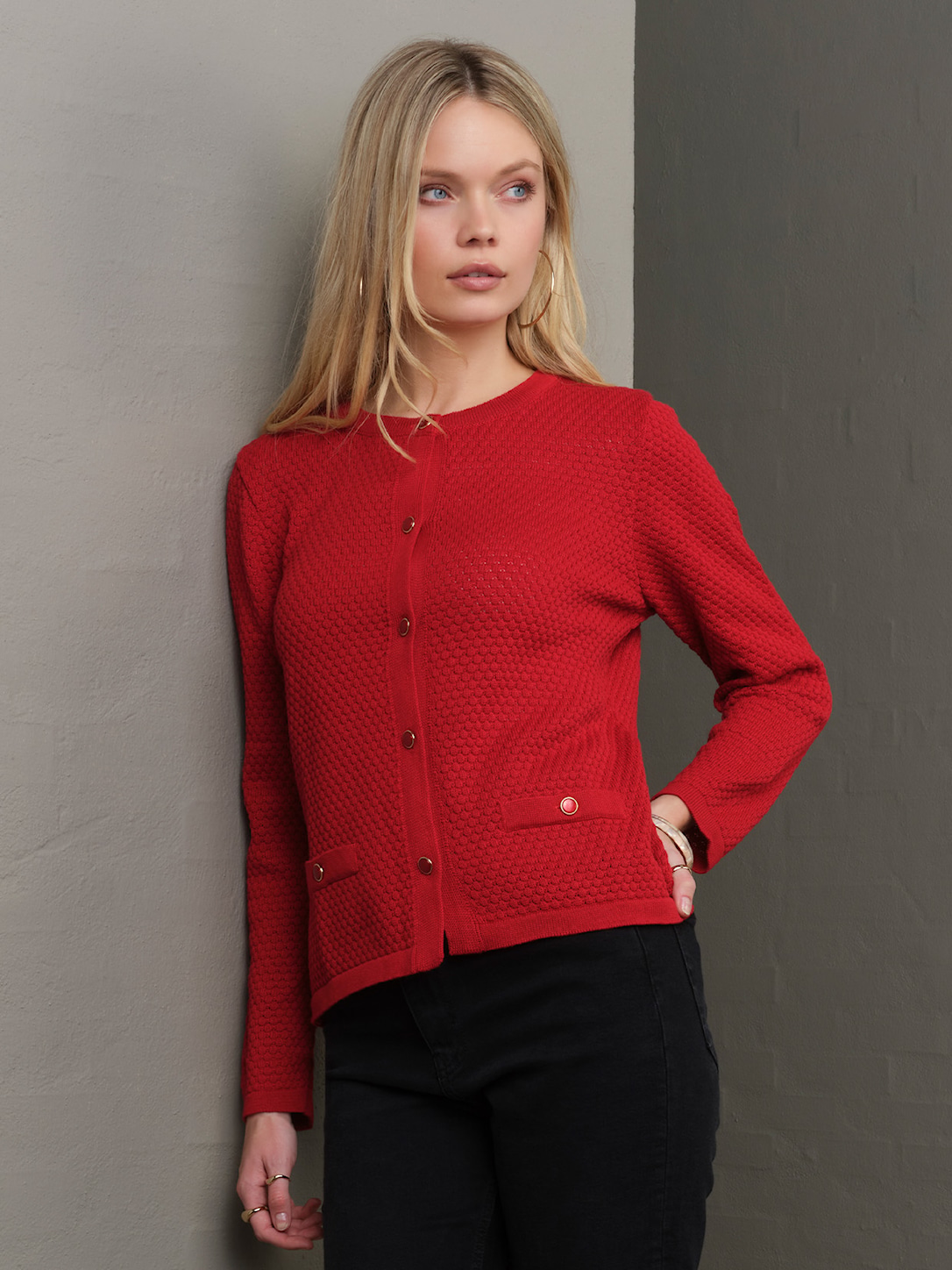 Skovhuus Kvinde Alba Cardigan Roccoco Red S