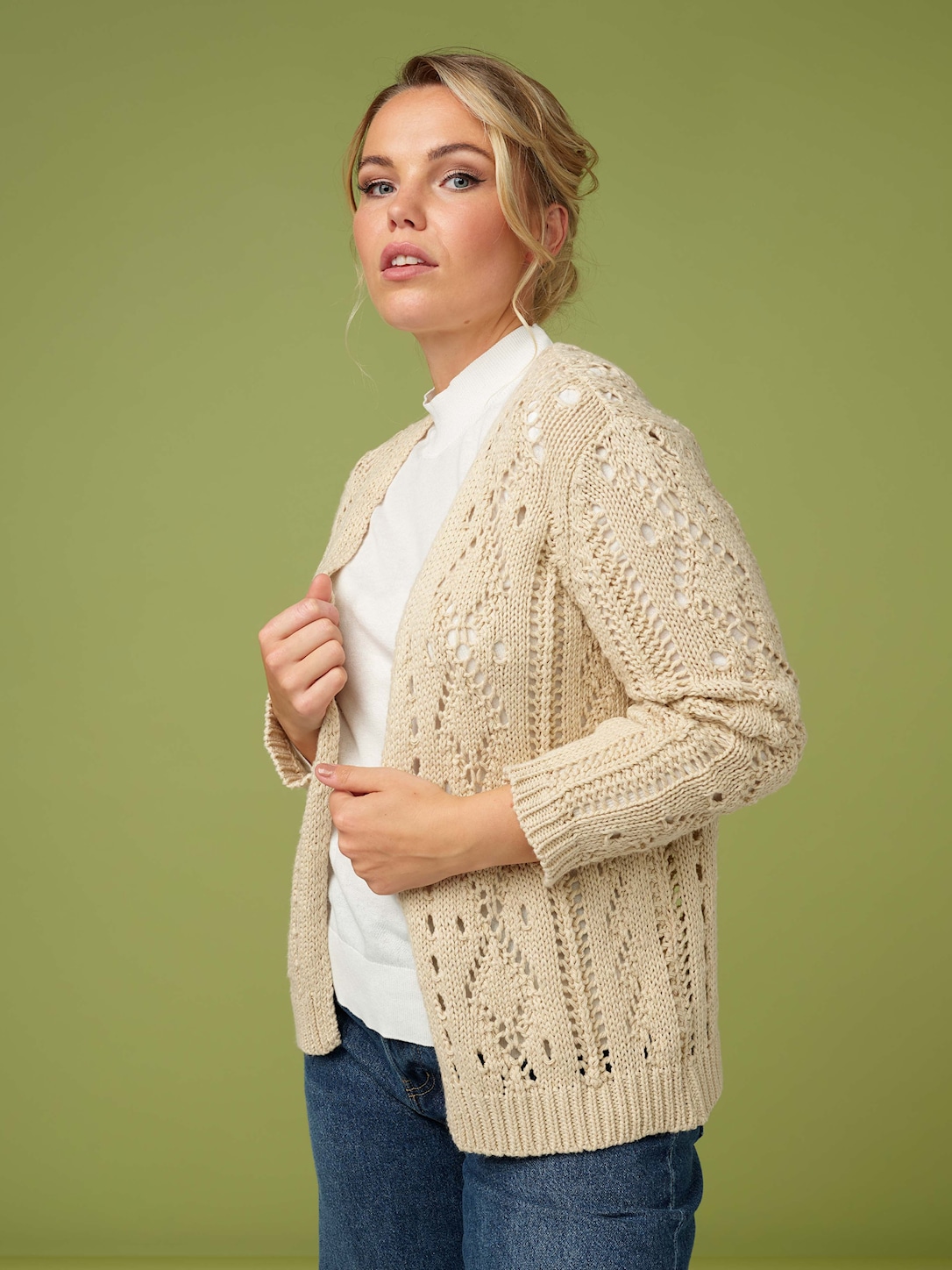 Skovhuus Kvinde Kirsten Lang Cardigan Cream