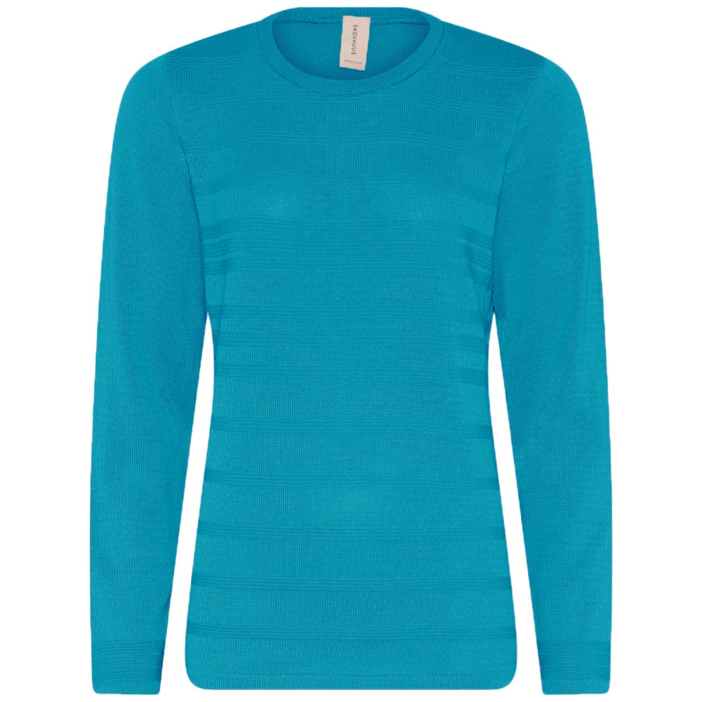 Skovhuus Kvinde Striktrøje Mosaig Turquoise XL