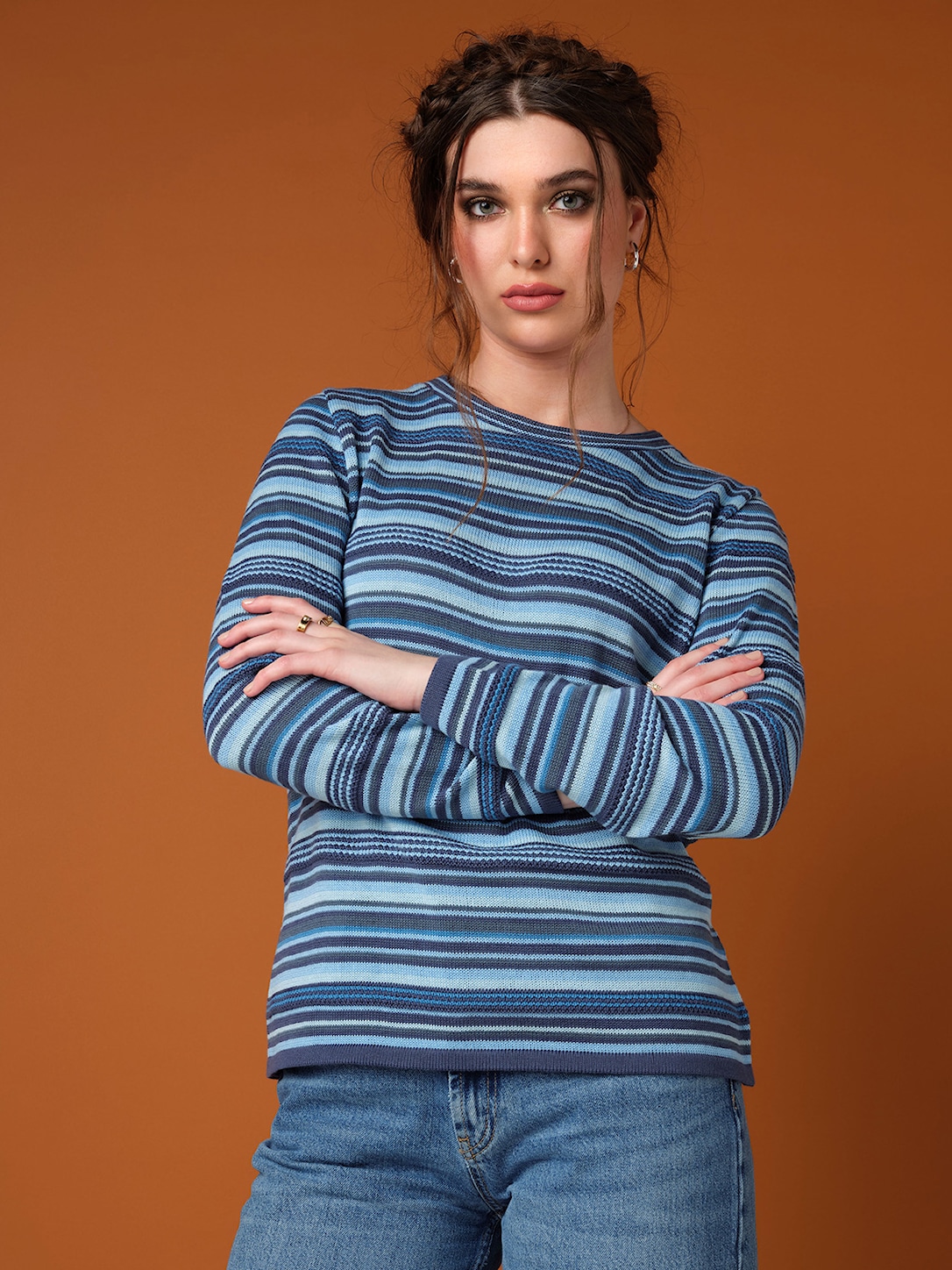 Skovhuus Kvinde Carina Bluse Jeans Blue XXL