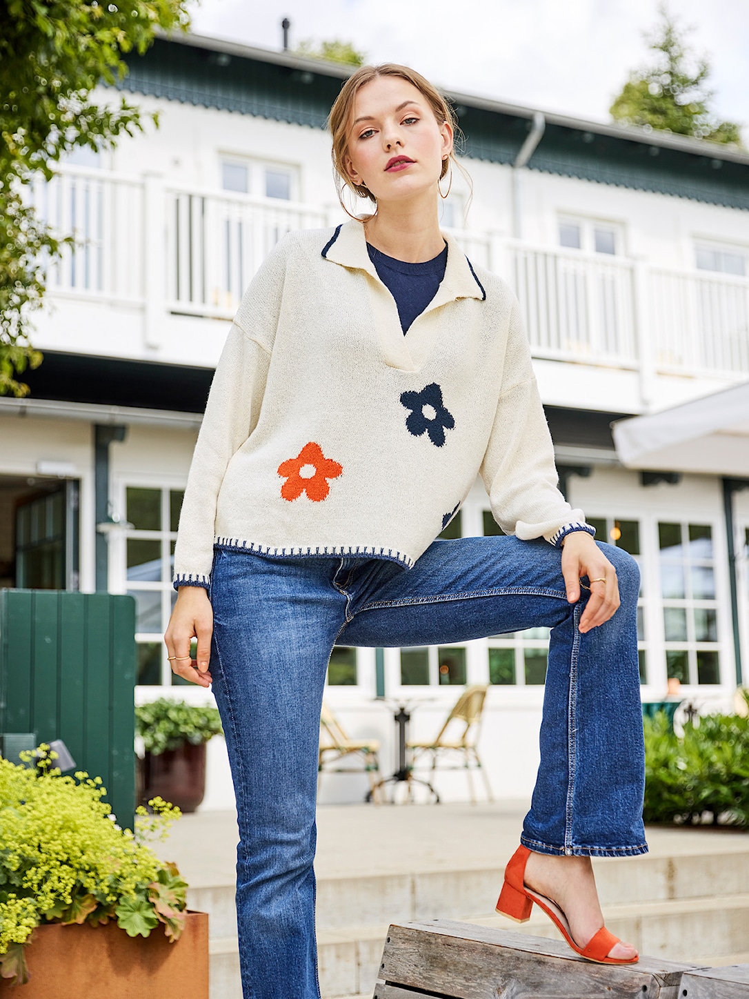Skovhuus Kvinde Nicolina Strikbluse Cream S