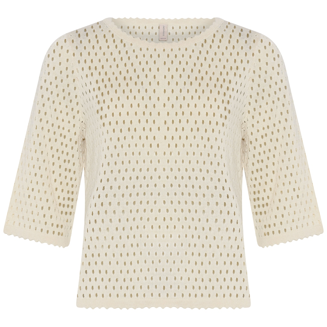 Skovhuus Kvinna Stickad Top Cream M