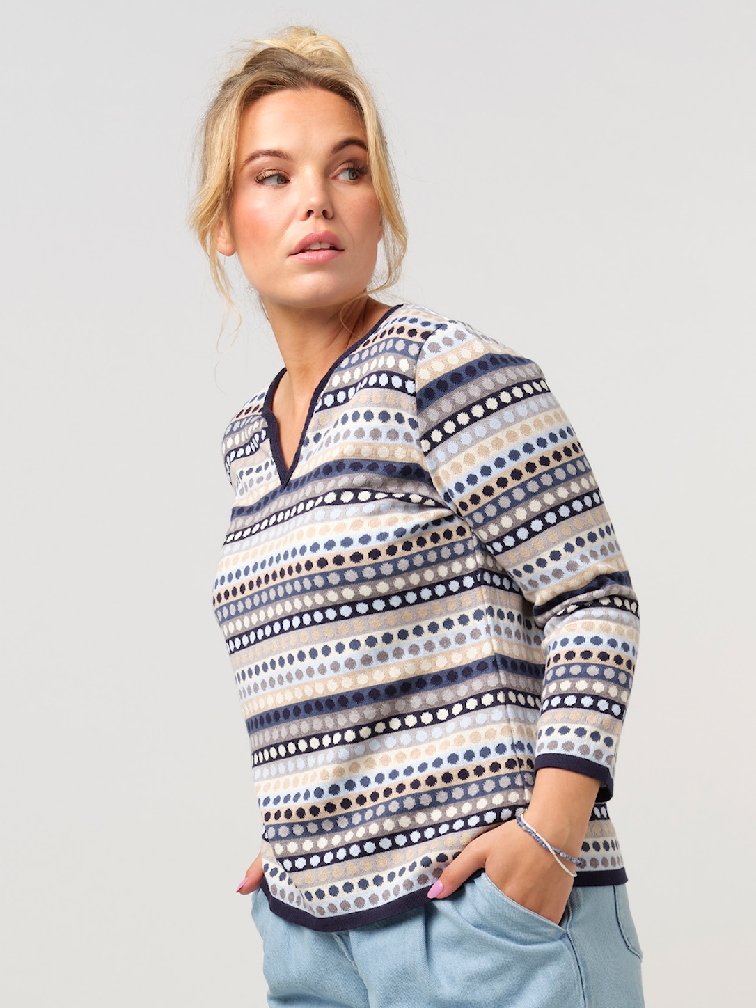 Skovhuus Kvinde Grethe Strikbluse Marine Blue S