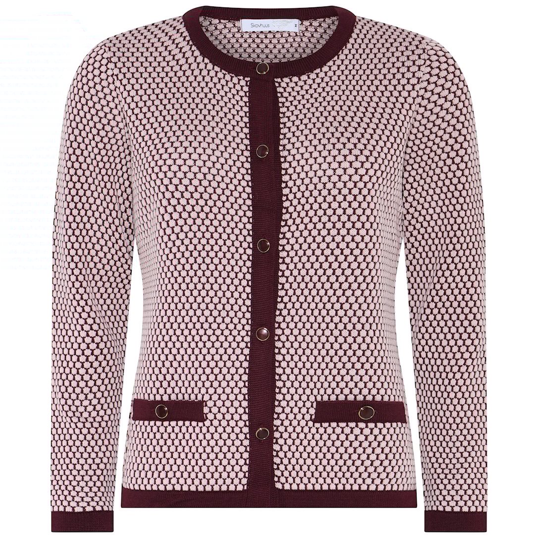 Skovhuus Kvinna Stickad Kofta Blackberry / Lip Rose M