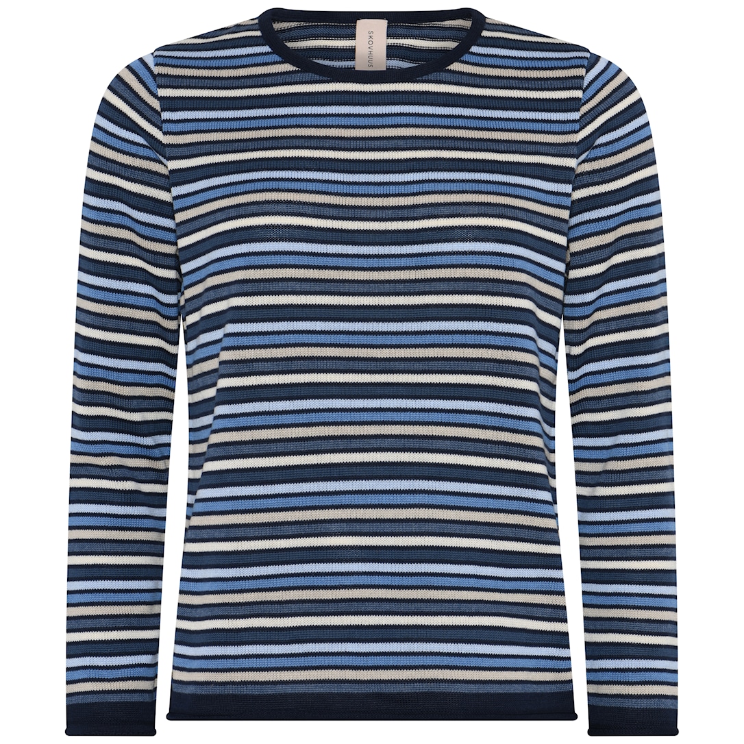 Skovhuus Kvinde Kia Strikbluse Marine Blue S