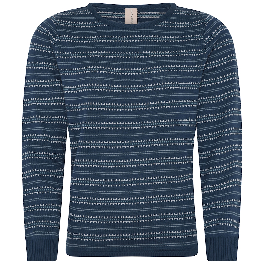 Skovhuus Kvinde Dicte Strikbluse Jeans Blue S