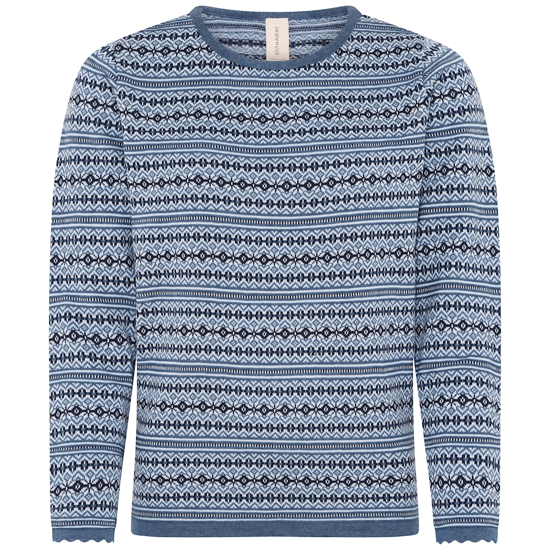 Skovhuus Kvinde Nynne Strikbluse Indigo Blue S