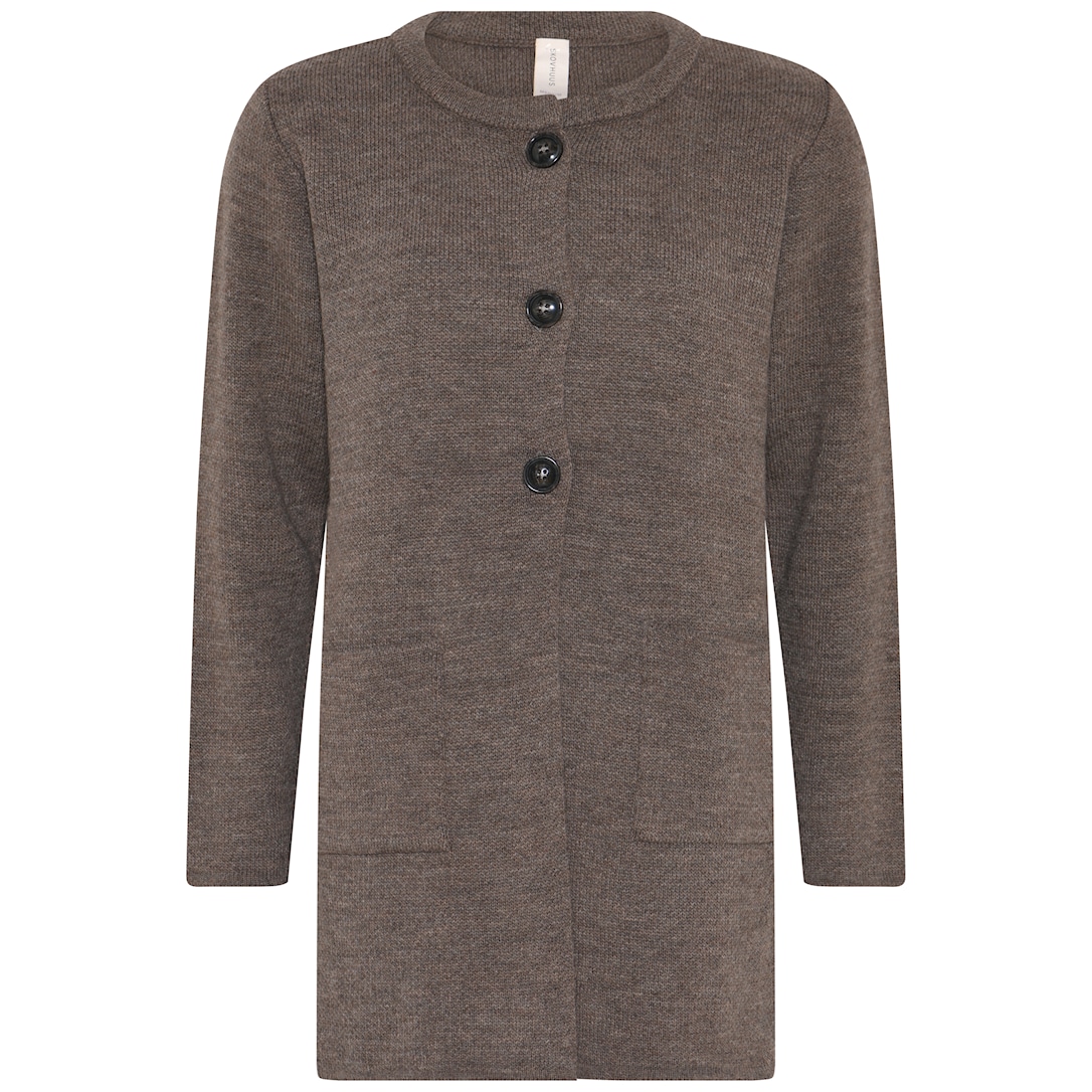 Skovhuus Kvinde Berta Lang Cardigan Tobacco Brown L