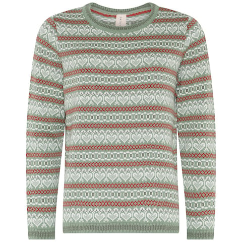Skovhuus Kvinde Bella Julesweater Fennel Green