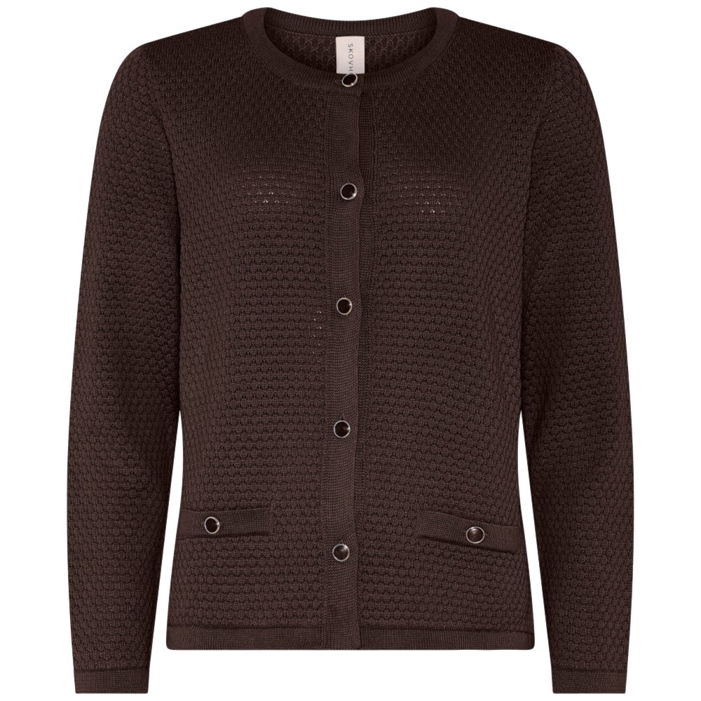 Skovhuus Kvinde Alba Cardigan Nutella Brown S