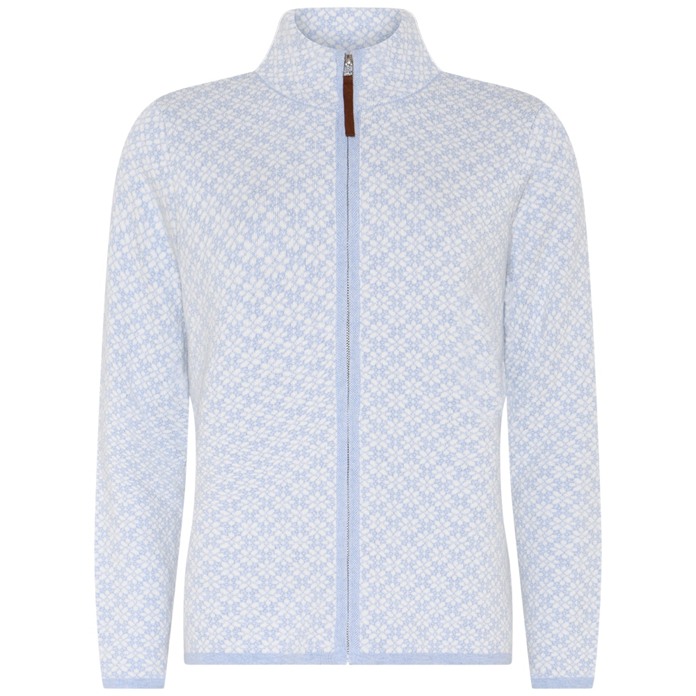 Skovhuus Kvinde Nuka Lynlås Cardigan Light Blue melange S