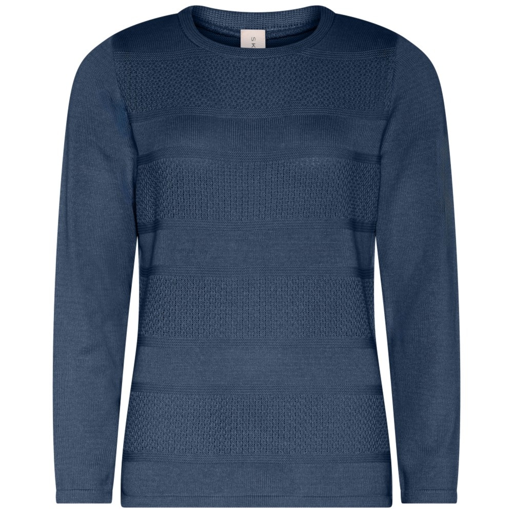 Skovhuus Kvinde Ulla Strikbluse Jeans Blue S