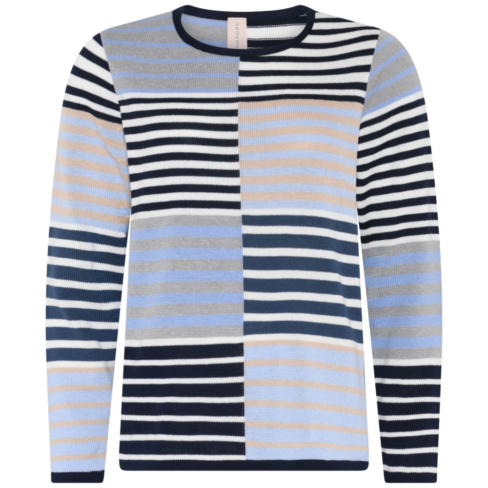 Skovhuus Kvinde Ronja Strikbluse Marine Blue XL