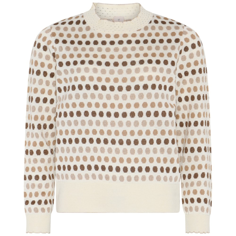 Skovhuus Kvinde Cirkeline Glitter Turtleneck Cream S