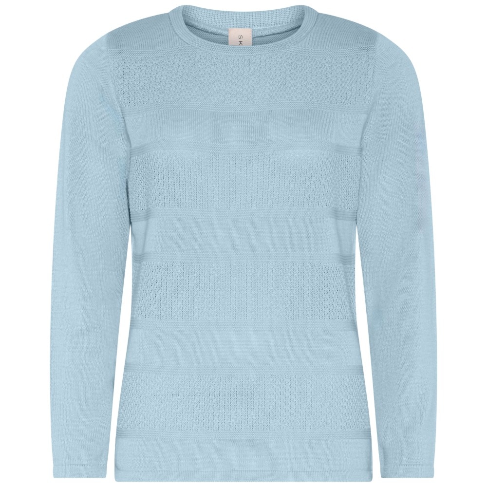 Skovhuus Kvinde Ulla Strikbluse Sterling Blue S