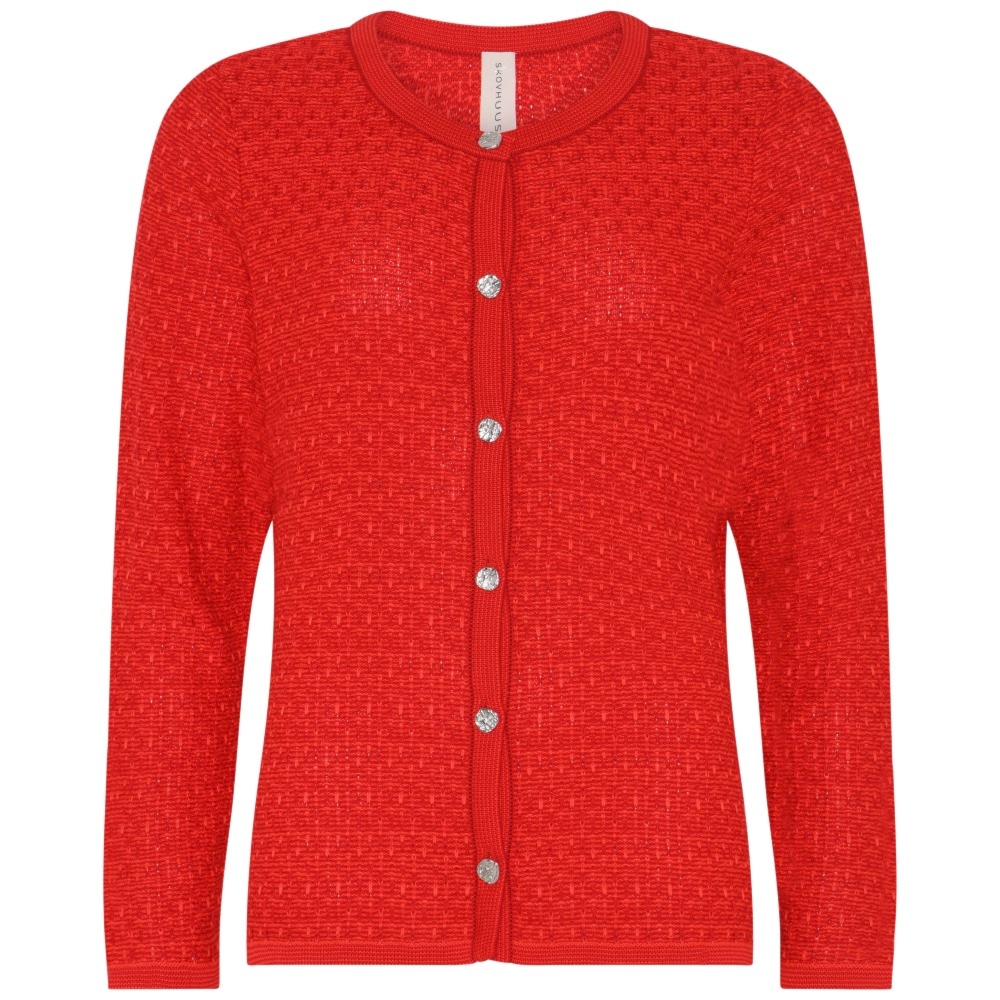 Skovhuus Kvinde Gunda Cardigan Strawberry Red S