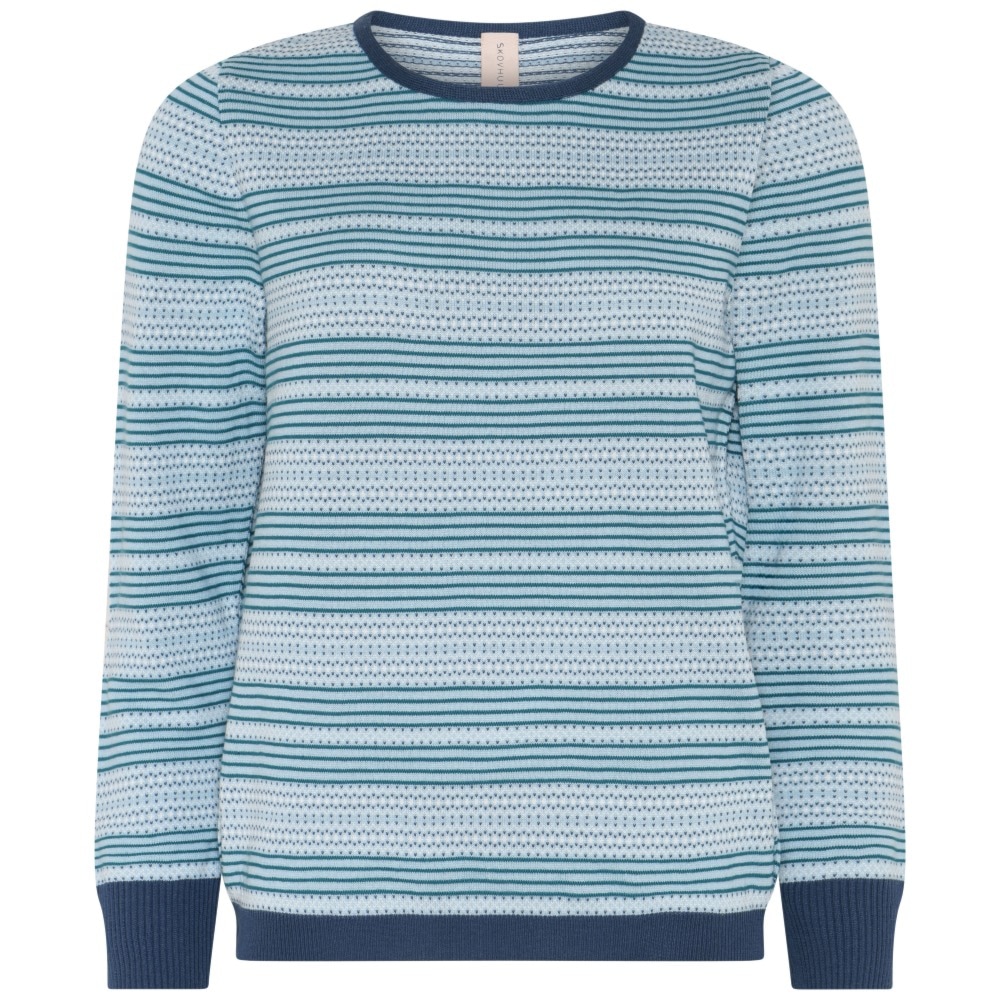 Skovhuus Kvinde Vera Strikbluse Jeans Blue M