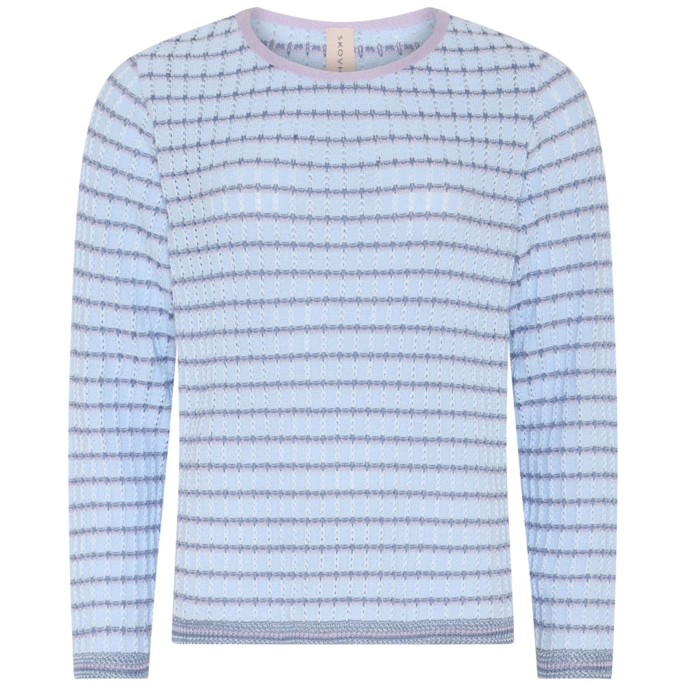 Skovhuus Kvinde Pernille Strikbluse Pale Blue L