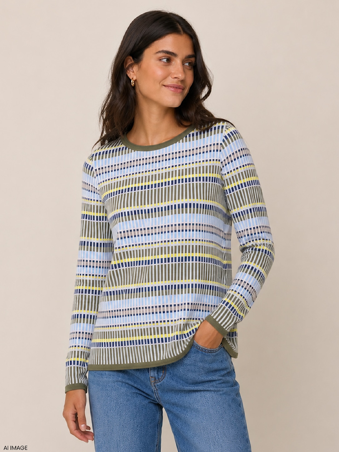 Skovhuus Kvinde Nanna Strikbluse Myrtle Green S