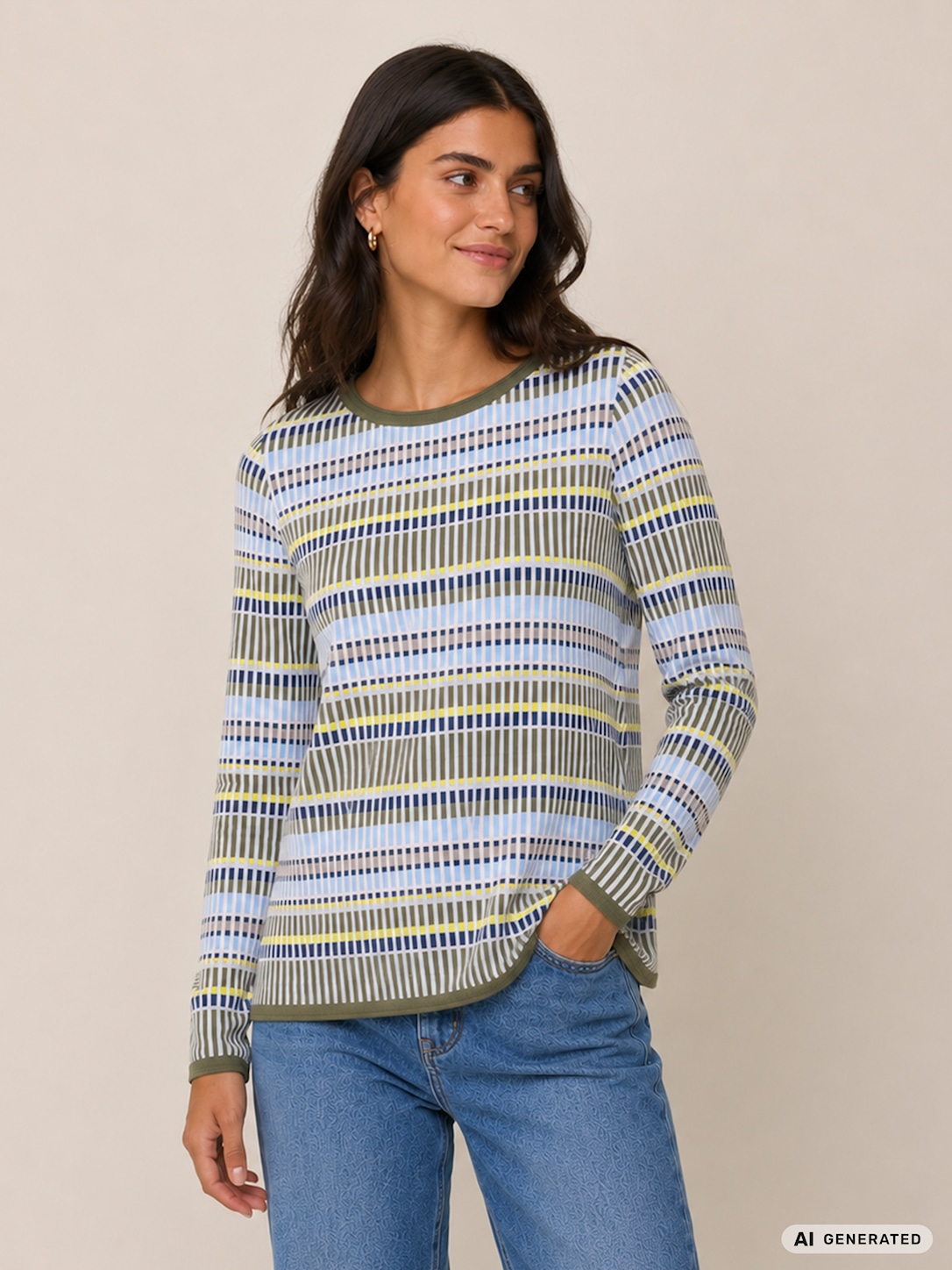 Skovhuus Kvinde Nanna Strikbluse Myrtle Green S