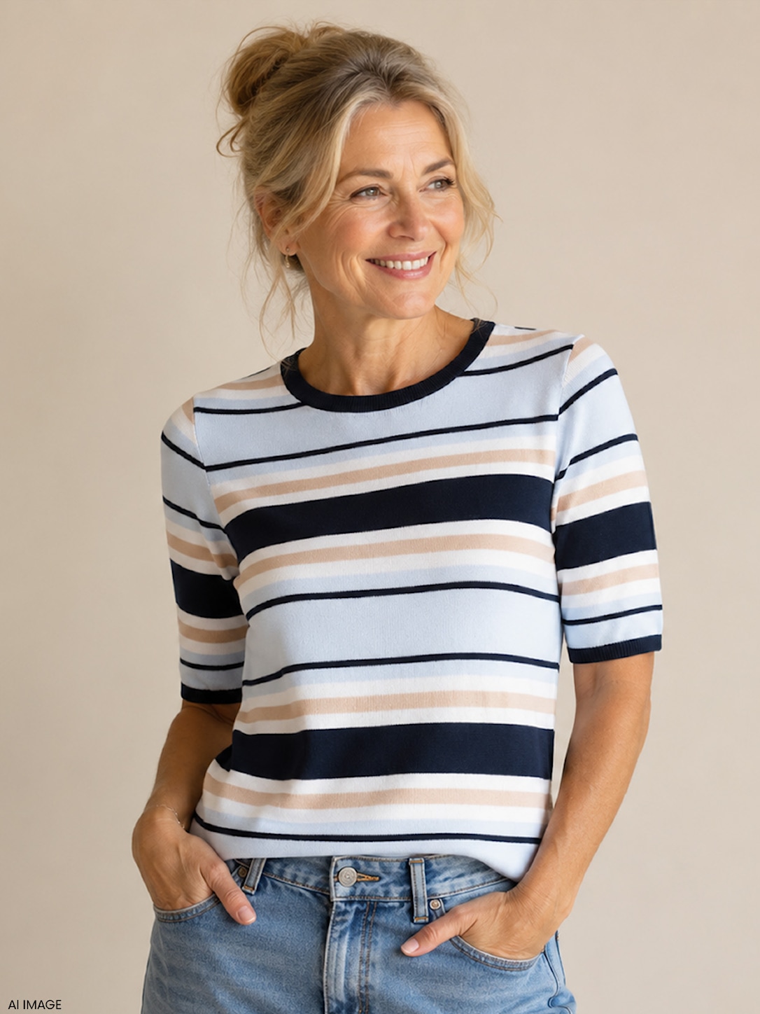 Skovhuus Kvinde Malou T-shirt Marine Blue S
