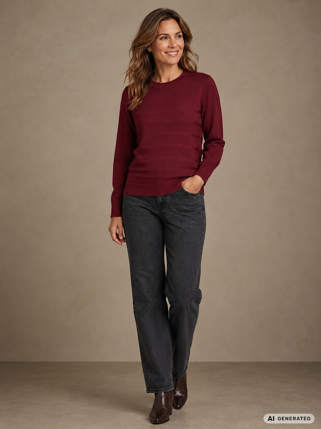 Skovhuus Kvinde Martha Strikbluse Cherry Red S