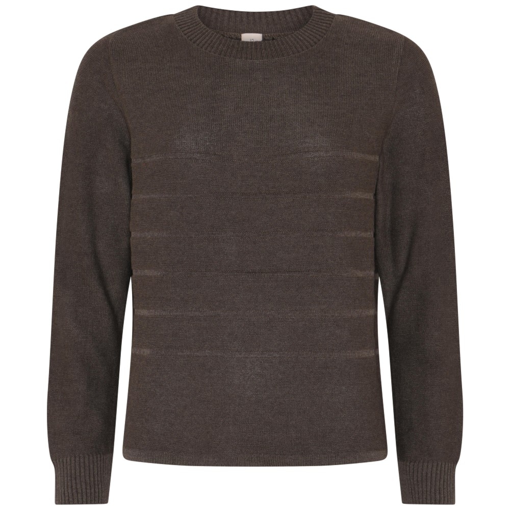 Skovhuus Kvinde Martha Strikbluse Hazelnut Brown XL