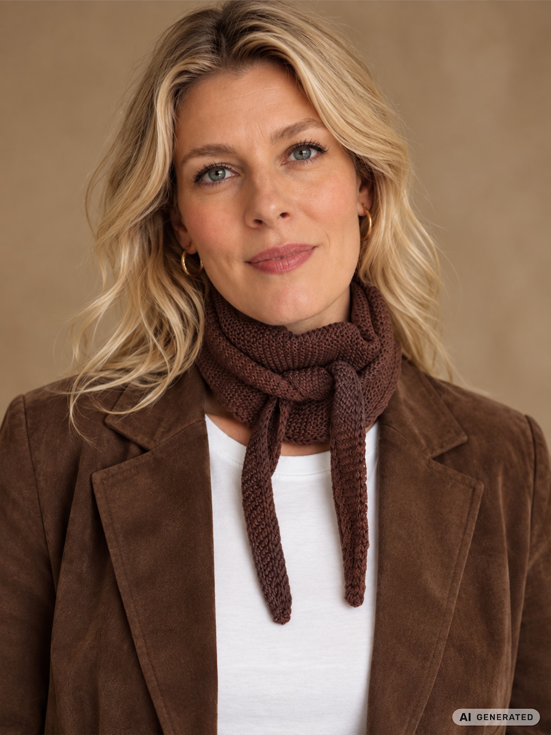 Skovhuus Kvinde Babette Mini Tørklæde Chestnut Brown ONESIZE